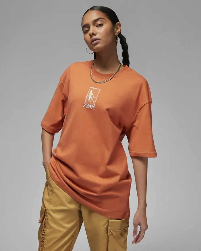 Women Jordan Flight Light Sienna Nike Tops And TShirts