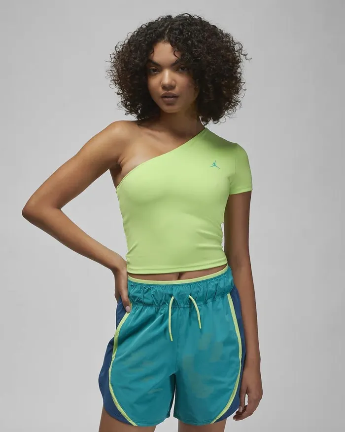 Women Jordan Sport Key Limenew Emerald Nike Tops And TShirts