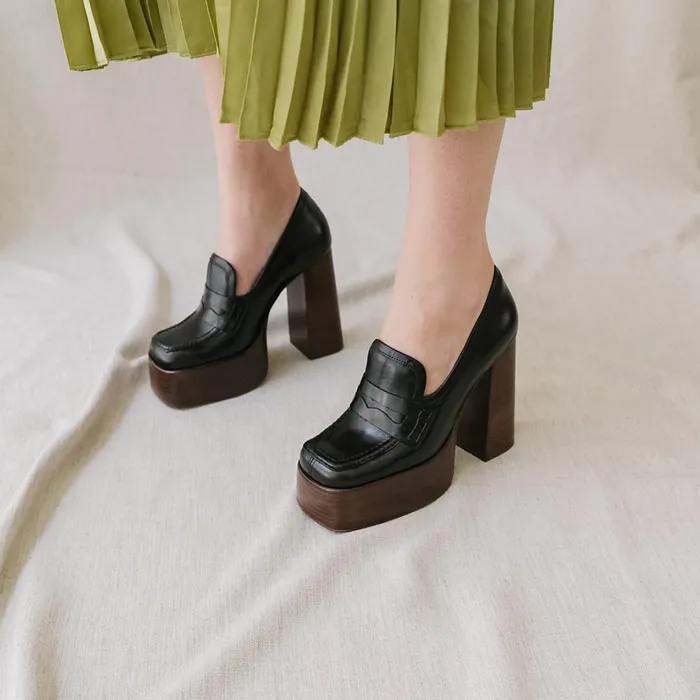 Women Loafers Jonak Platform Loafers With Square Toe