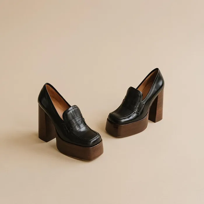 Women Loafers Jonak Platform Loafers With Square Toe