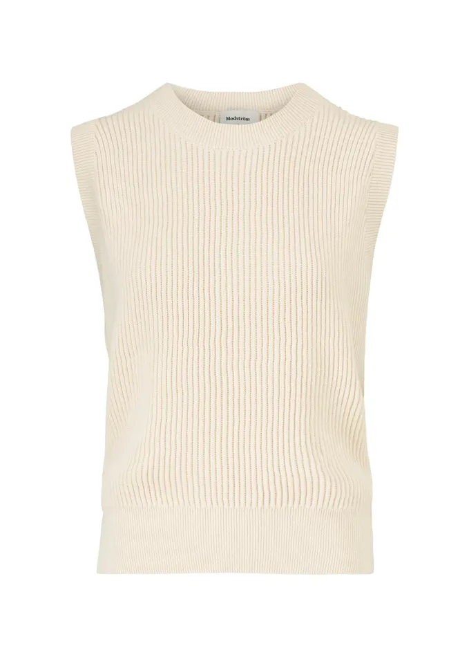 Women Luca Vest Off White Modstrm Blouses and Knitwear