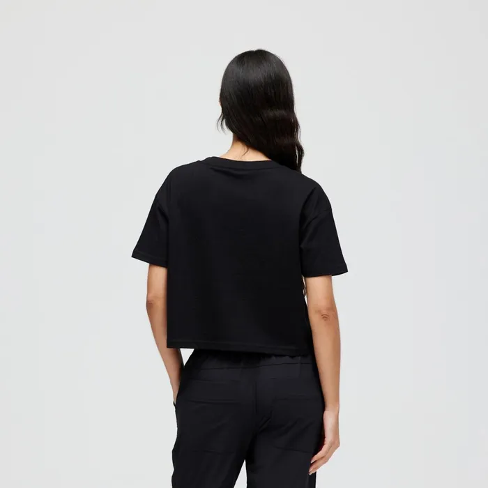 Women Melissa X Coyoacan Crop TShirt Black Stance Crop Tops
