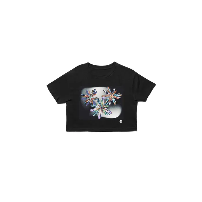 Women Melissa X Coyoacan Crop TShirt Black Stance Crop Tops