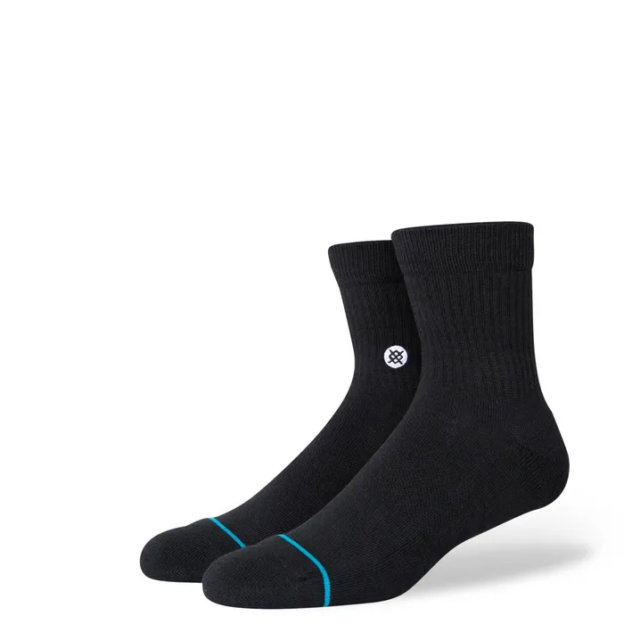 WomenMen Cotton Quarter Socks Icon 8211 Black Stance Quarter