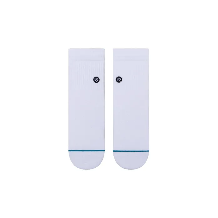 WomenMen Cotton Quarter Socks Icon 8211 White Stance Quarter