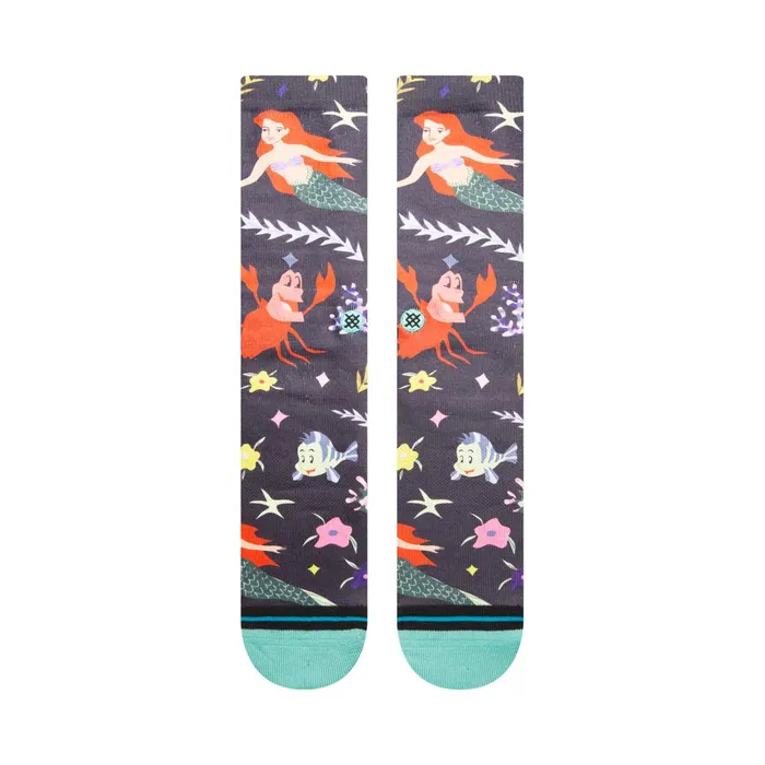 WomenMen Disney 100 Este Preda X Poly Crew Socks Ariel By Estee 8211 Teal Stance Crew