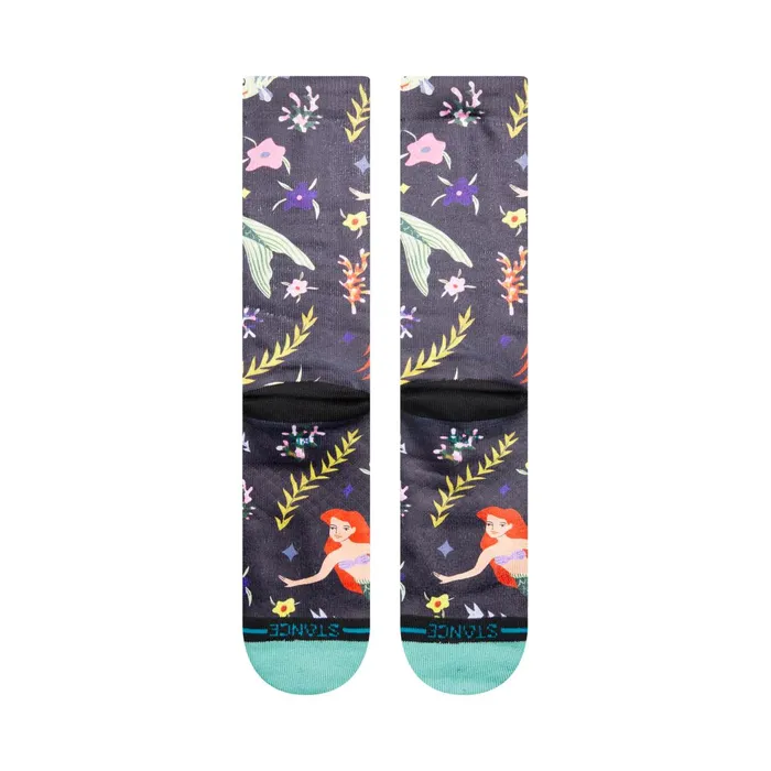 WomenMen Disney 100 Este Preda X Poly Crew Socks Ariel By Estee 8211 Teal Stance Crew