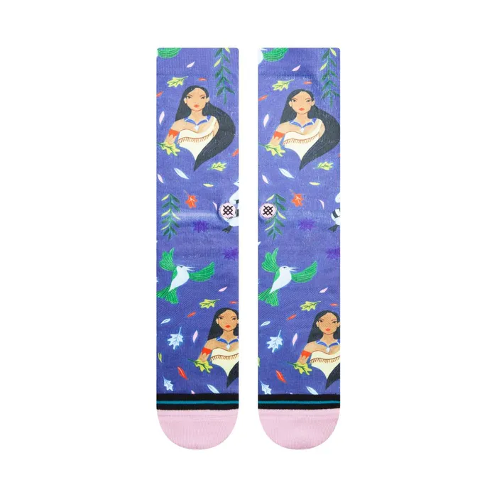 WomenMen Disney 100 Este Preda X Poly Crew Socks Pocahontas By Estee 8211 Lilac Ice Stance Crew