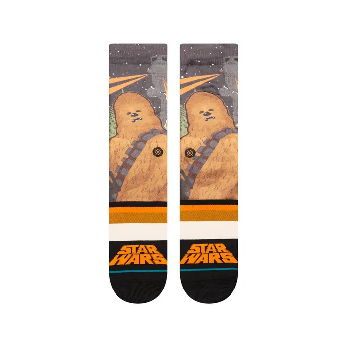 WomenMen Star Wars By Jaz X Poly Crew Socks Chewie 8211 Green Stance Crew