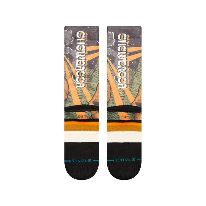 WomenMen Star Wars By Jaz X Poly Crew Socks Chewie 8211 Green Stance Crew