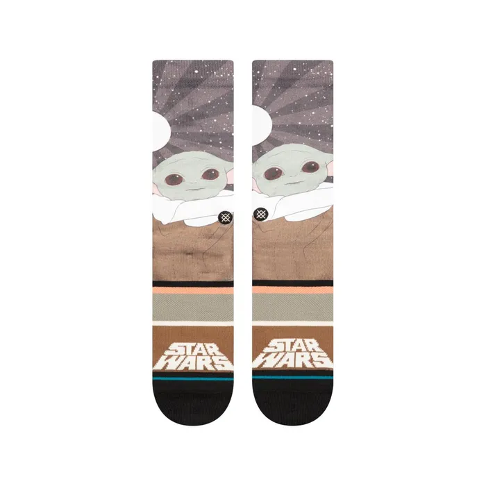 WomenMen Star Wars By Jaz X Poly Crew Socks Grogu 8211 Splattergrey Stance Crew
