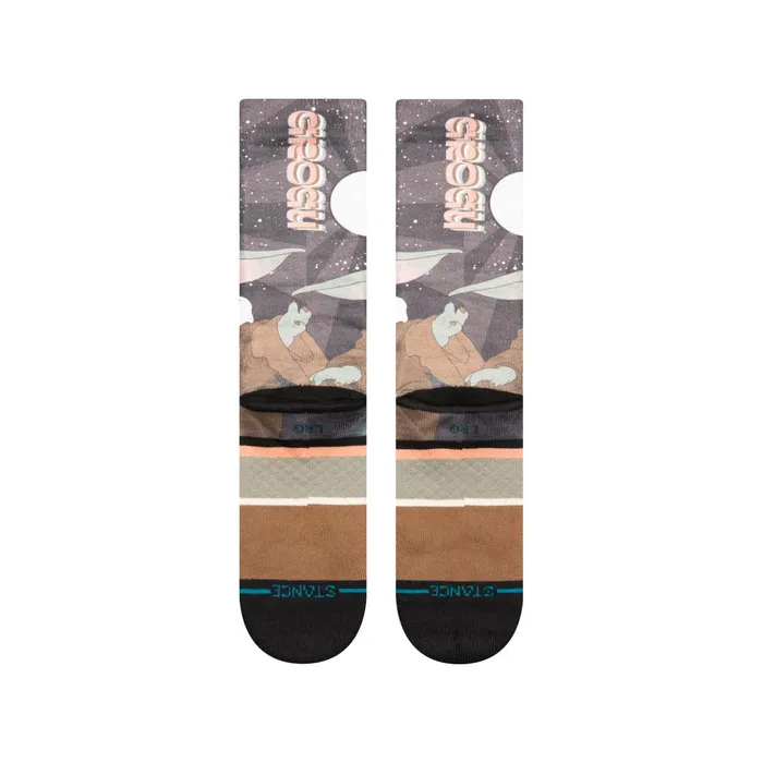 WomenMen Star Wars By Jaz X Poly Crew Socks Grogu 8211 Splattergrey Stance Crew