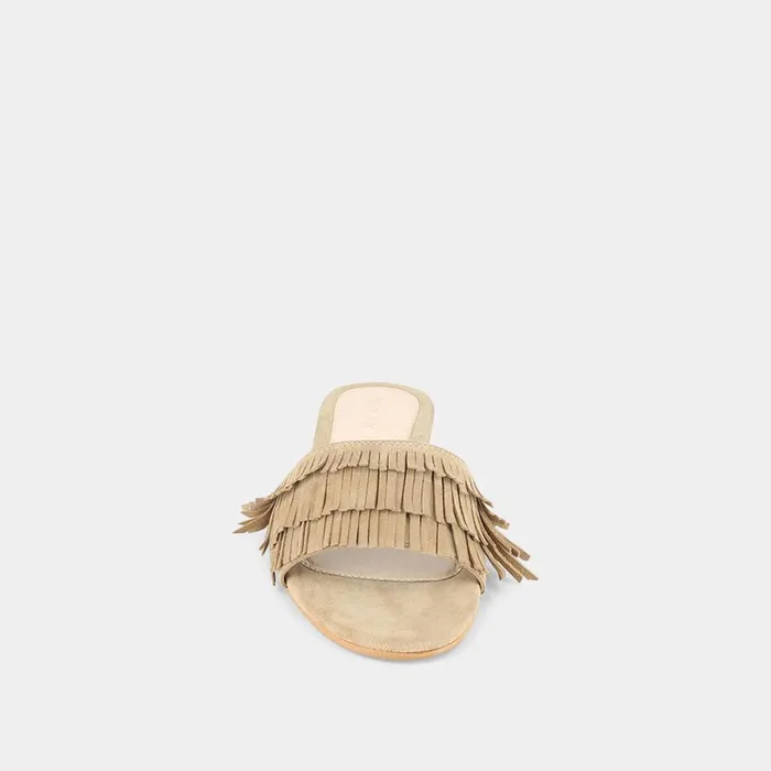 Women Mules Clogs Jonak Beige Suede Mules