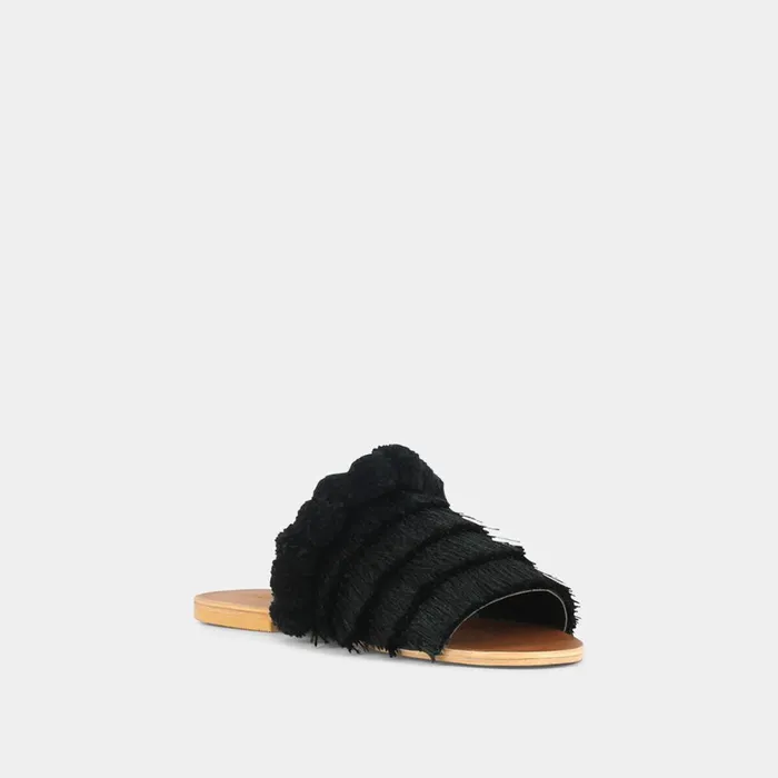 Women Mules Clogs Jonak Black Textile Mules