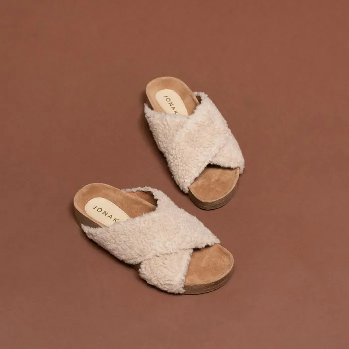 Women Mules Clogs Jonak Crossed Strap Sandals