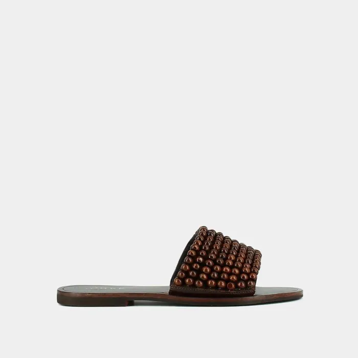 Women Mules Clogs Jonak Flat Mules With Pearls