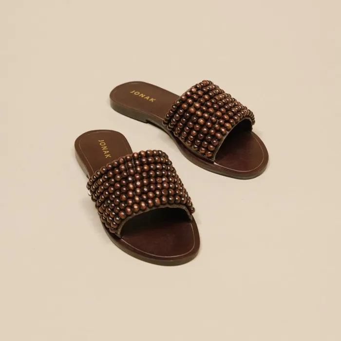 Women Mules Clogs Jonak Flat Mules With Pearls