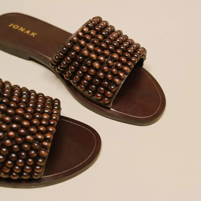 Women Mules Clogs Jonak Flat Mules With Pearls