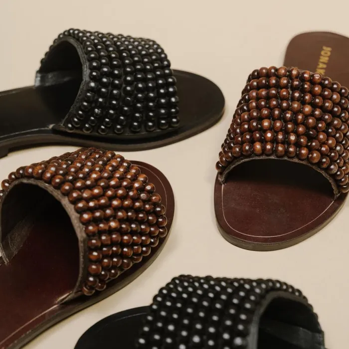 Women Mules Clogs Jonak Flat Mules With Pearls