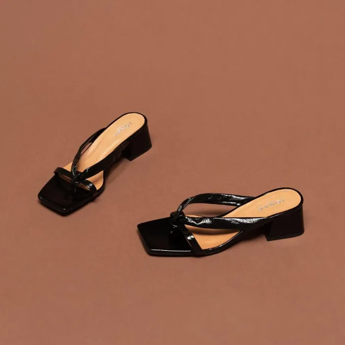 Women Mules Clogs Jonak Heeled Mules With SquareToe And Straps
