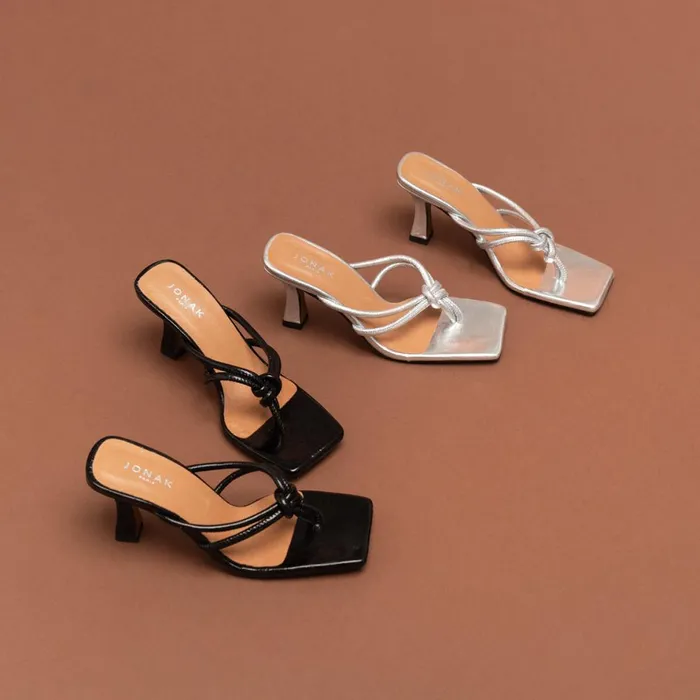 Women Mules Clogs Jonak Mules With Heel And Knotted Straps