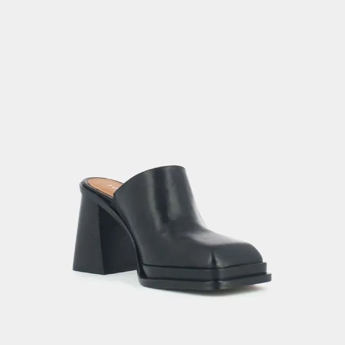 Women Mules Clogs Jonak Square Toe Mules With Thick Heels