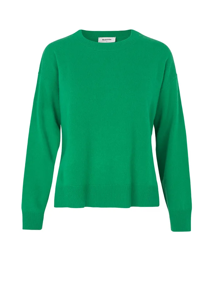 Women Noris Oneck Green Meadow Modstrm Blouses and Knitwear