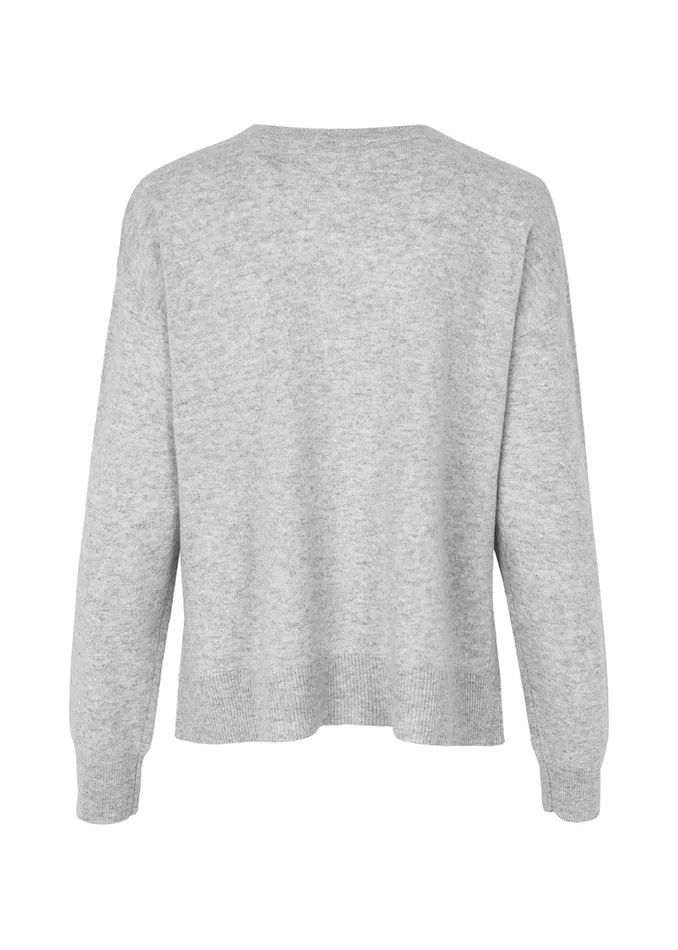 Women Noris Oneck Grey Melange Modstrm Blouses and Knitwear Women Noris Oneck Grey Melange Modstrm Blouses and Knitwear