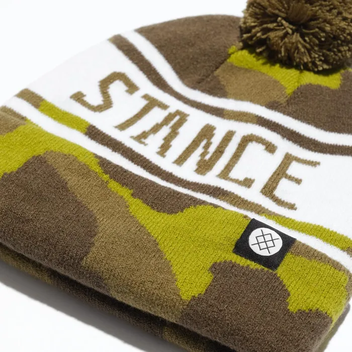 Women OG Pom Beanie Camo Stance Hats and Beanies