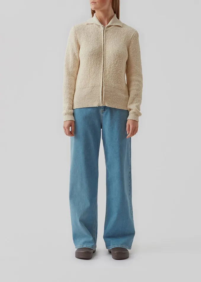 Women OmenMD Cardigan Off White Modstrm Blouses and Knitwear