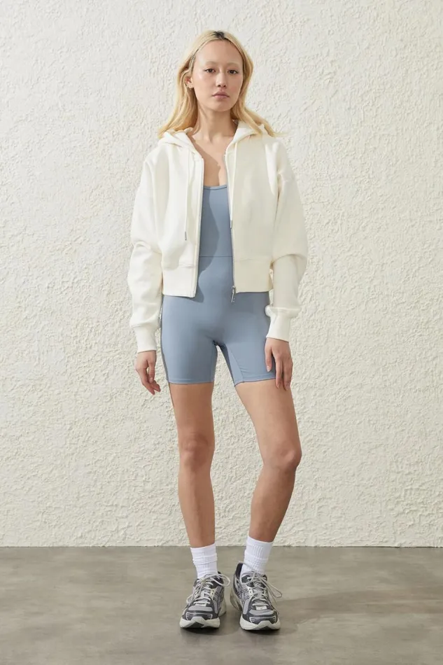 Women Onesies Cotton On Ultra Soft Strappy Back Bike Short Onesie Cloud Grey