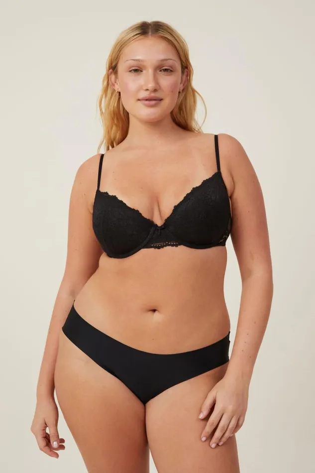 Women Panties Cotton On The Invisible Bikini Brief r Black