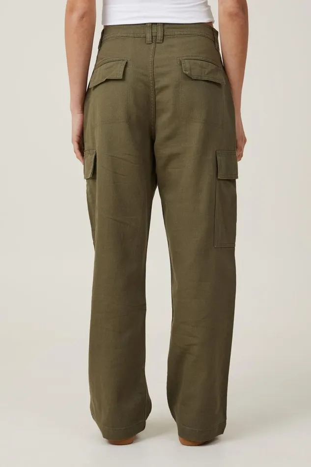 Women Pants Cotton On Bobbie Cargo Pant Soft Olive