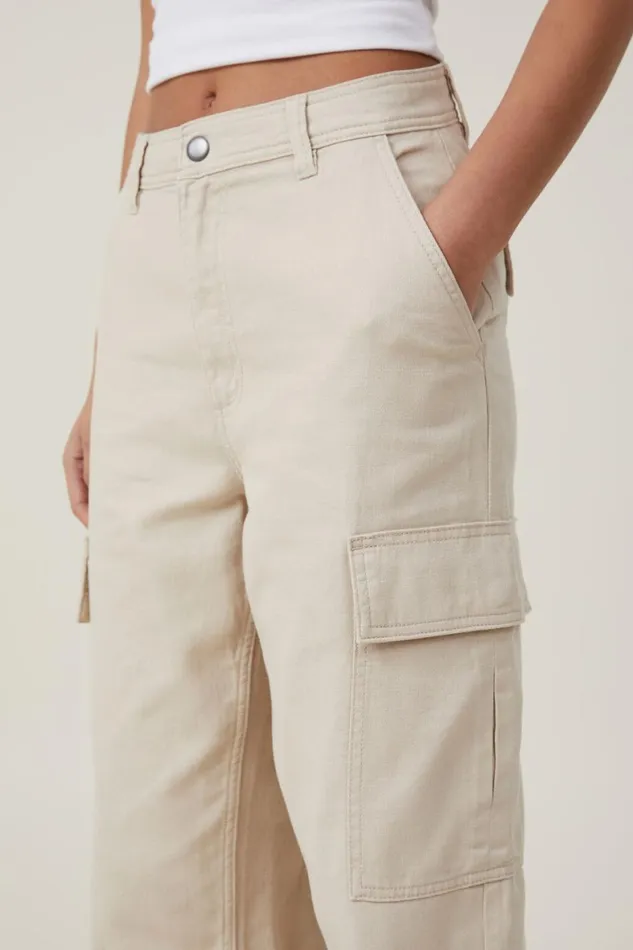 Women Pants Cotton On Bobbie Cargo Pant Stone