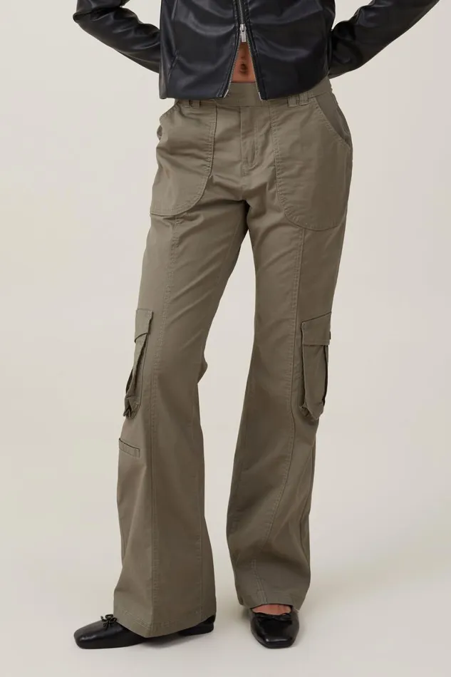 Women Pants Cotton On Bootleg Cargo Pant Woodland
