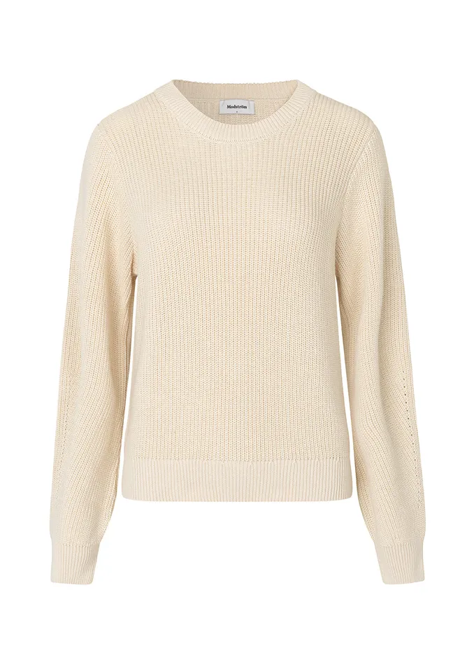 Women PrishaMD Oneck Off White Modstrm Blouses and Knitwear
