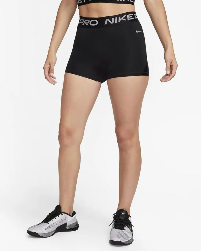 Women Pro Blackmetallic Silver Nike Leggings
