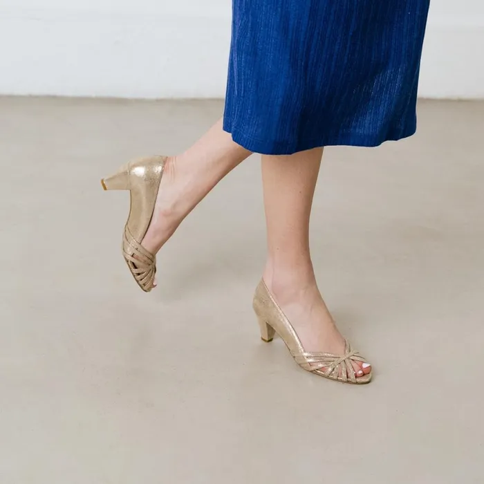 Women Pumps Jonak Open Toe Pumps With Thick Heels