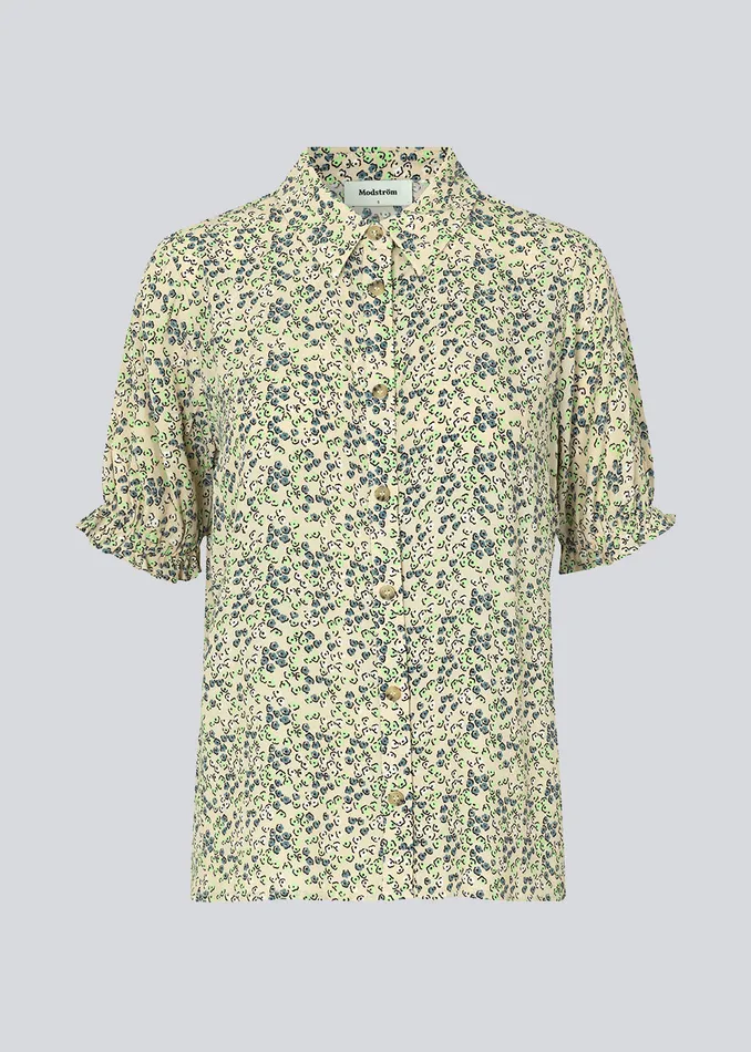 Women RavenMD Print Shirt Bobble Bloom Jade Modstrm Shirts Women RavenMD Print Shirt Bobble Bloom Jade Modstrm Shirts