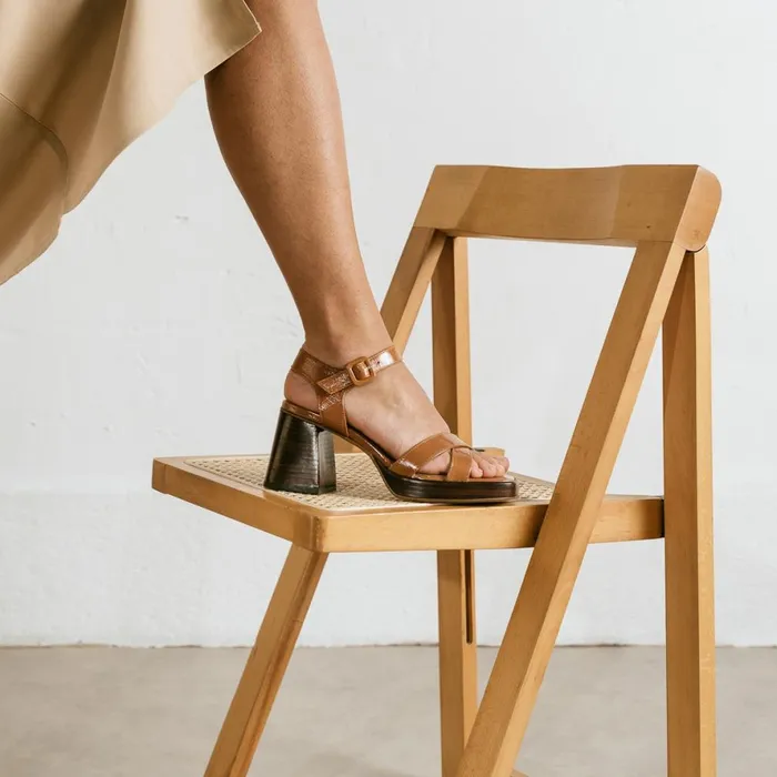 Women Sandals Jonak CrossStrap Sandals With Chunky Heels