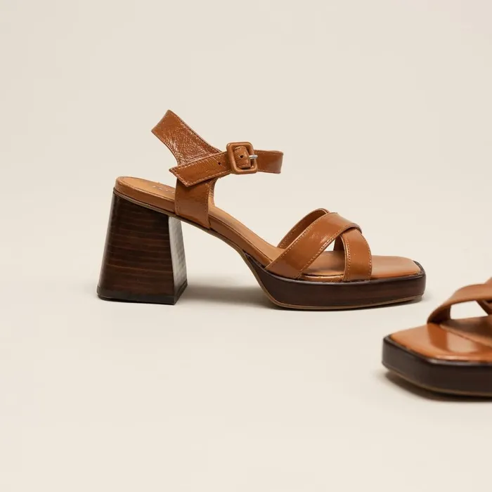 Women Sandals Jonak CrossStrap Sandals With Chunky Heels