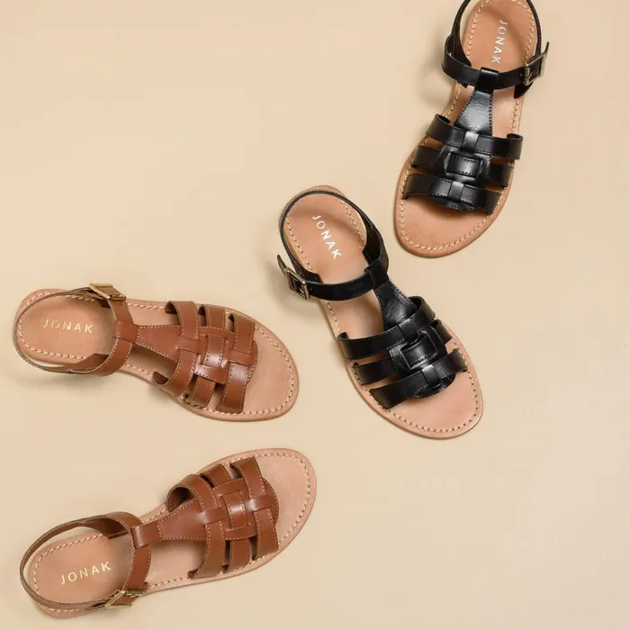 Women Sandals Jonak Flat Braided Sandals