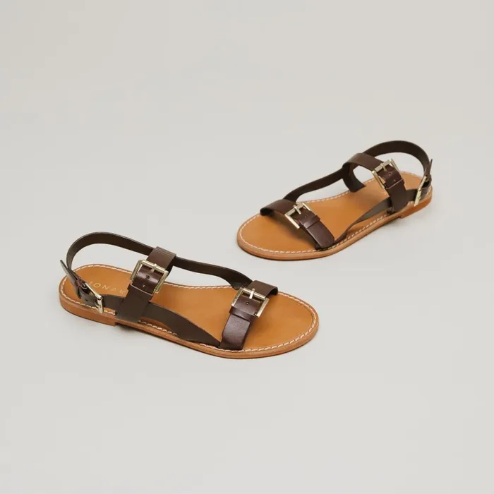 Women Sandals Jonak Gold Buckle Sandals