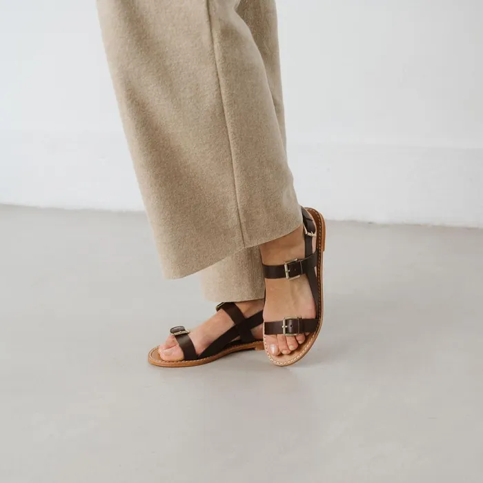 Women Sandals Jonak Gold Buckle Sandals
