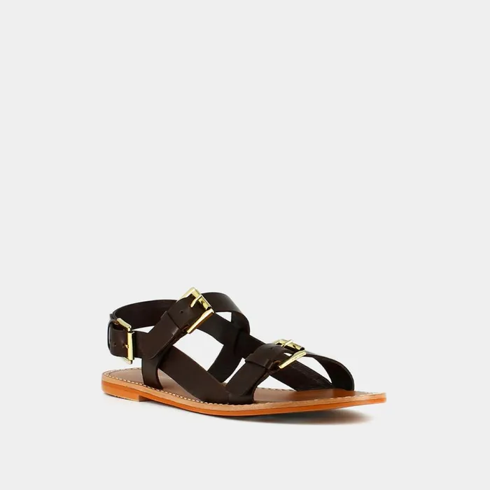 Women Sandals Jonak Gold Buckle Sandals