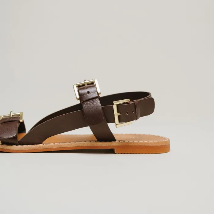 Women Sandals Jonak Gold Buckle Sandals