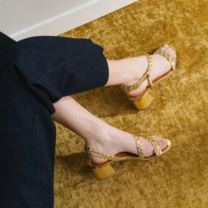 Women Sandals Jonak Heeled Sandals With Braided Straps