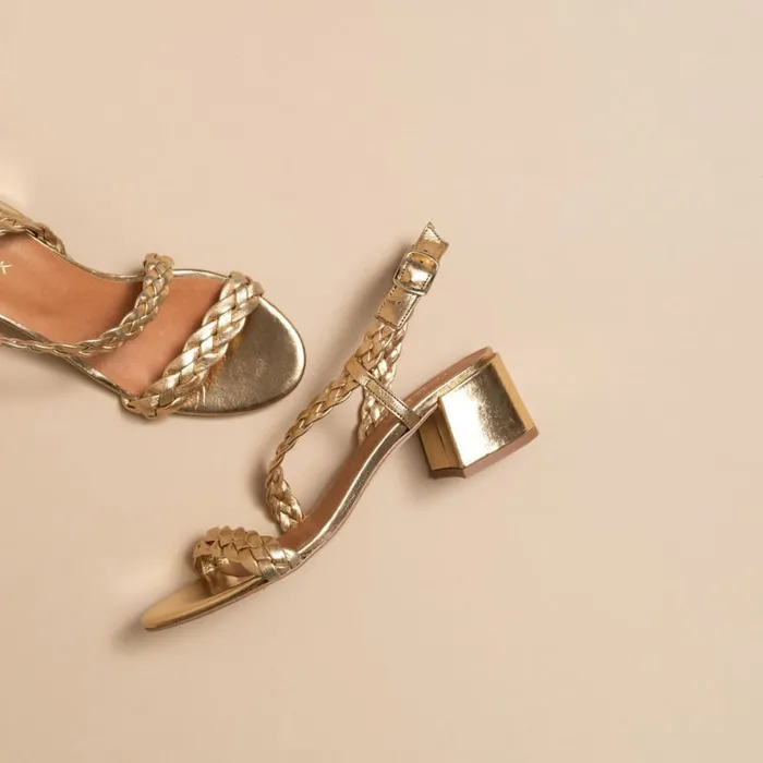 Women Sandals Jonak Heeled Sandals With Braided Straps