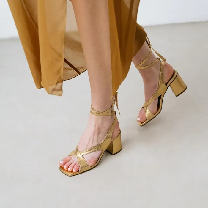 Women Sandals Jonak Heeled Sandals With Tie Straps