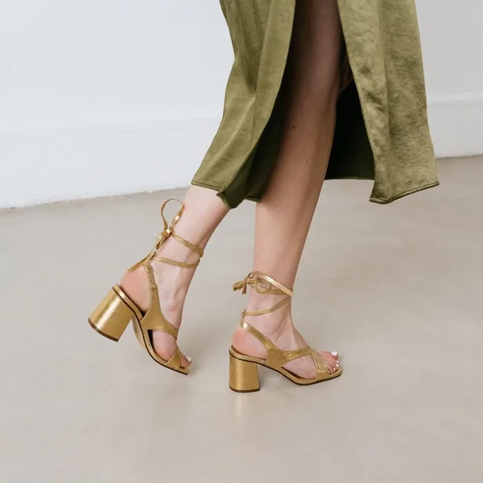 Women Sandals Jonak Heeled Sandals With Tie Straps